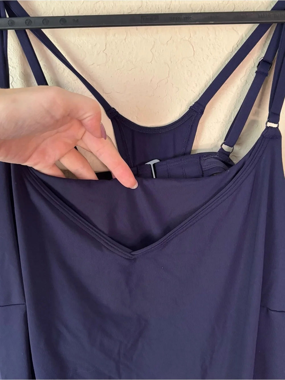Athleta | Women's Seascape Bra Cup Blousy Modest Tankini Top Navy Size 36D/DD